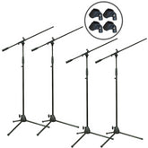 4x Thor MS003 Tripod Microphone Stand Black